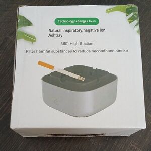 Silver Negative Ion Ashtray